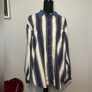 Vintage Striped Cabin Creek Button Down Shirt